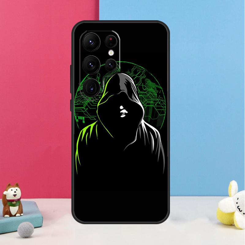 Matrix Hacker Case For Samsung Galaxy S22 S23 S24 Ultra S8 S9 S10 Plus Note 10 20 Ultra S20 S21 FE Cover