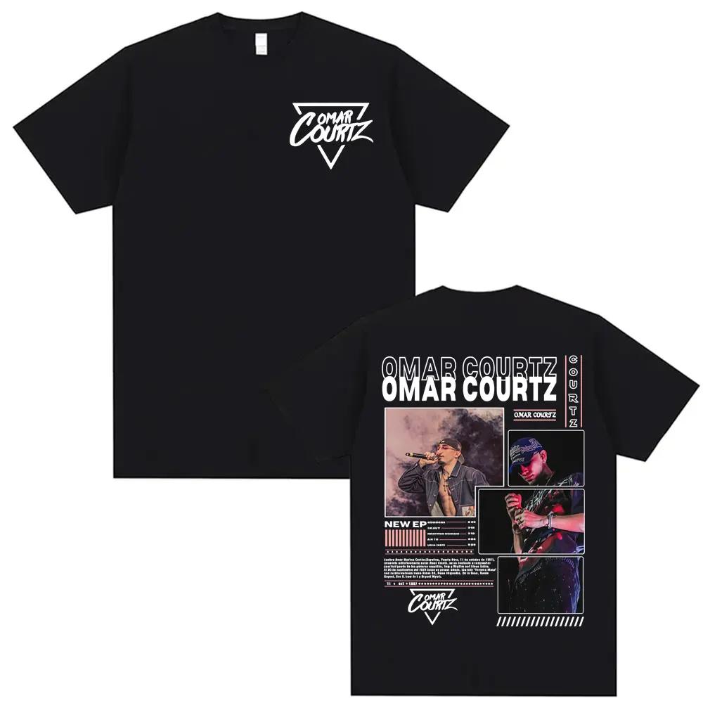 2026 Summer Rapper Omar Courtz Primera Musa Cover Tshirt Male Harajuku Hiphop Pop Music Cotton Tshirt Casual Oversized Shirt