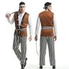 Halloween Pirate Costume, Masquerade Captain Jack Adult Pirates of the Caribbean Costume
