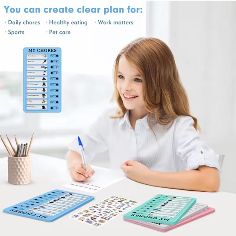 Reusable My Chores Checklist Task Board Daily Schedule Planner Memo Chore Chart Kid Responsibility Behavior Self Discipline Card