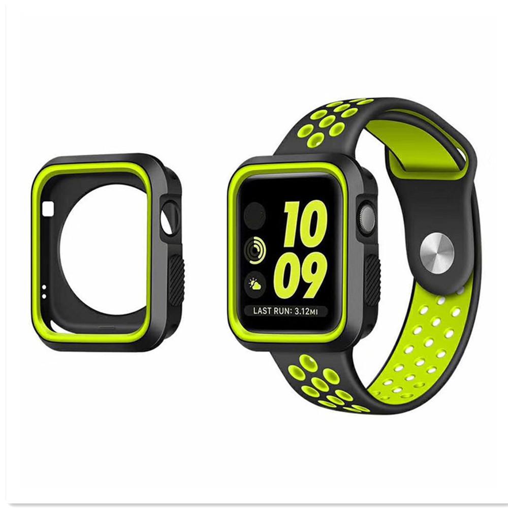 Защитный чехол-бампер для Apple Watch series 6 SE 5 4 3 44мм 40мм iwatch 42мм/38мм, силиконовый защитный корпус