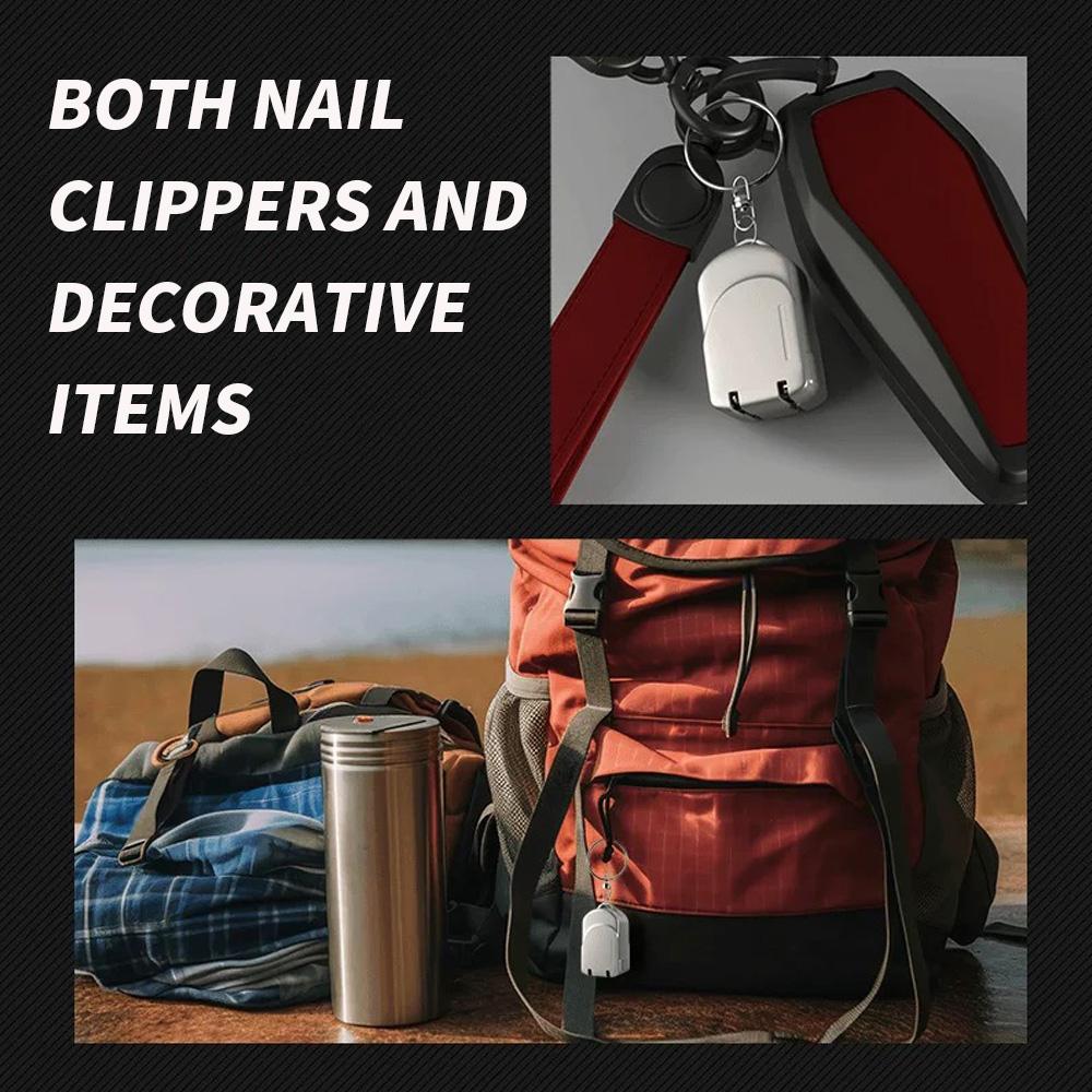 New Stainless Steel Portable Folding Nail Clipper Set with Keychain – Compact Design for On-The-Go Nail Care and Pedicure with Nail File for Home Use