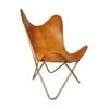 Vintage Lounge Accent Chair Classic Buffalo Leather Butterfly Chair Retro BKF