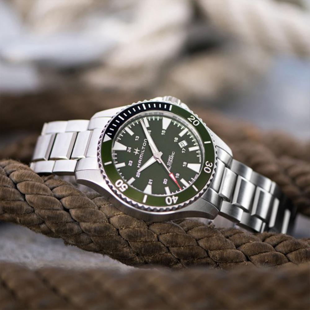 [Hamilton] H82375161 Khaki Navy Scuba Auto 40mm Khaki Dial Metal Men's Watch