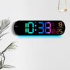 Creative RGB Color-changing Wall Clock Multifunctional LED Large Screen Clock Digital Electronic Clock Living Room Clock 6651R