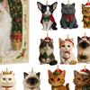 Christmas Cat Lover Advent Calendar PVC Ornament for Tree Decor 24-Day