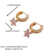 1 Pair Luxury Flowers Dangle Earrings for Women Zirconia Earring Jewelry Wedding Party Accessories