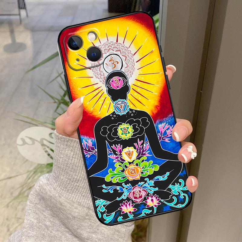 Чехол для iPhone 17 Pro Max 15 14 13 12 11 16 Pro Max Plus 12 13 Mini 16e 17 Air с мандалой, чакрами, для йоги, задняя крышка