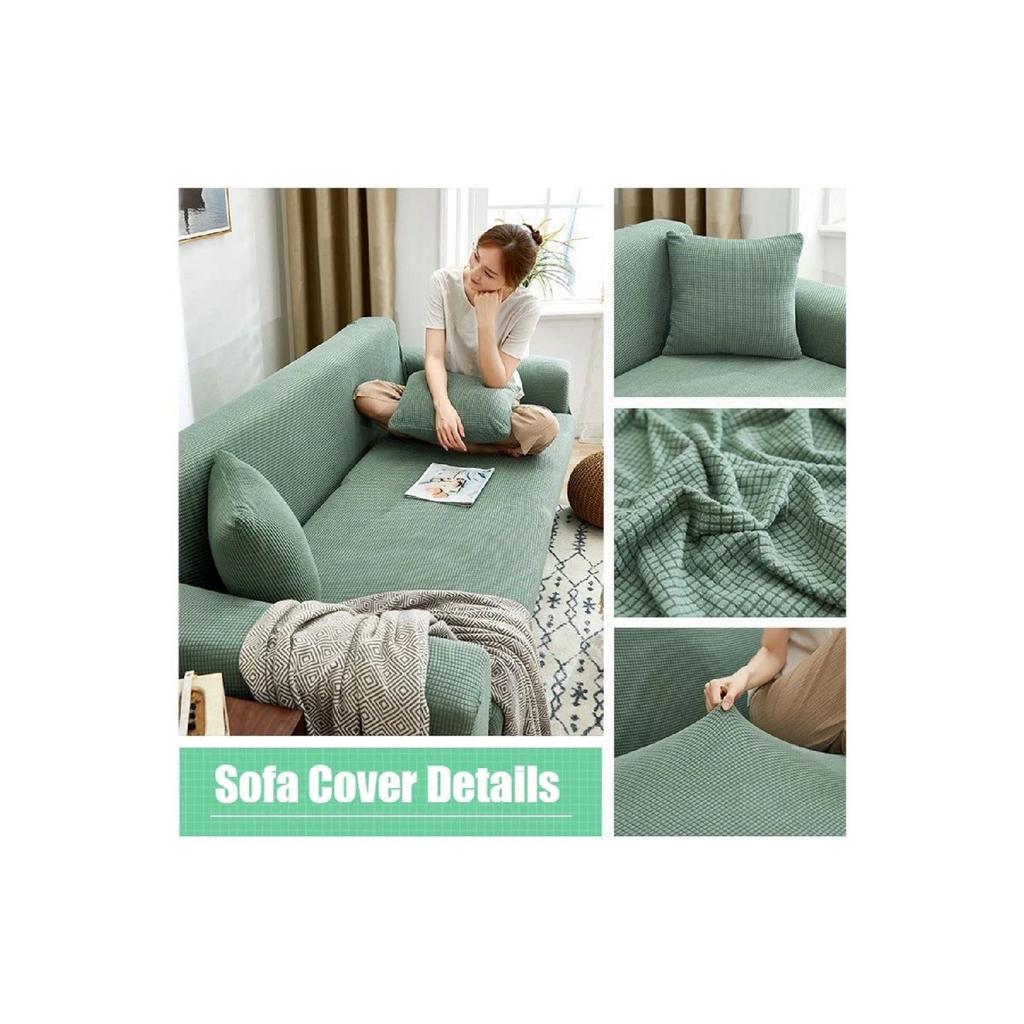 Лайкра, стрейч, эластичный, гибкий, моющийся, трехместный чехол для дивана с квадратным узором, чехол для дивана