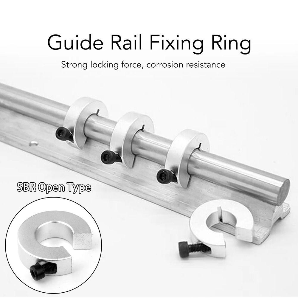1Pcs Aluminum Alloy Linear Rail Shaft Collar SBR16/20/25/30/35/40 Open Type Collar CNC Parts Tool