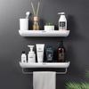 No Drilling Shampoo Storage Rack Holder Bathroom Storage Shelf With Towel Bar Shower Storage Organizer Kitchen Storage Rack Wall-Mounted
