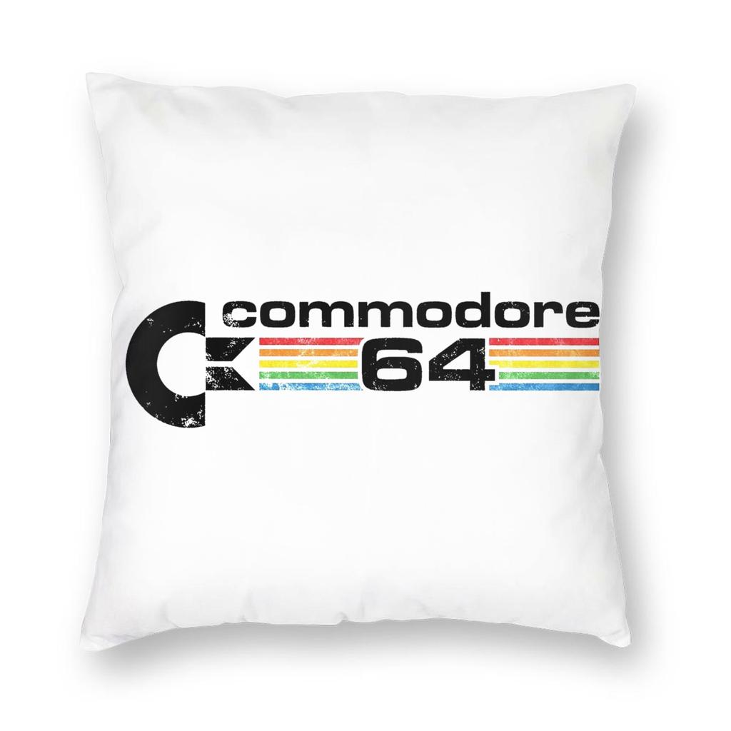 Винтажная наволочка для компьютера Commodore 64 Мягкая полиэстеровая наволочка для подушки Декоративная наволочка Чехол для сиденья Квадратный 18''