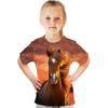 Animal Horse 3d Printed Fun Girls' T-Shirt Children's Clothing Top Tee Baby Girl T-Shirt Summer Casual Short Sleeve
