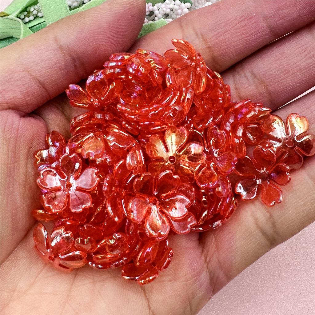 Новые 100 шт. браслеты ожерелье высокое качество свободные бусины модные для изготовления ювелирных изделий DIY цветок гальсанг акрил 14,7 мм серьги