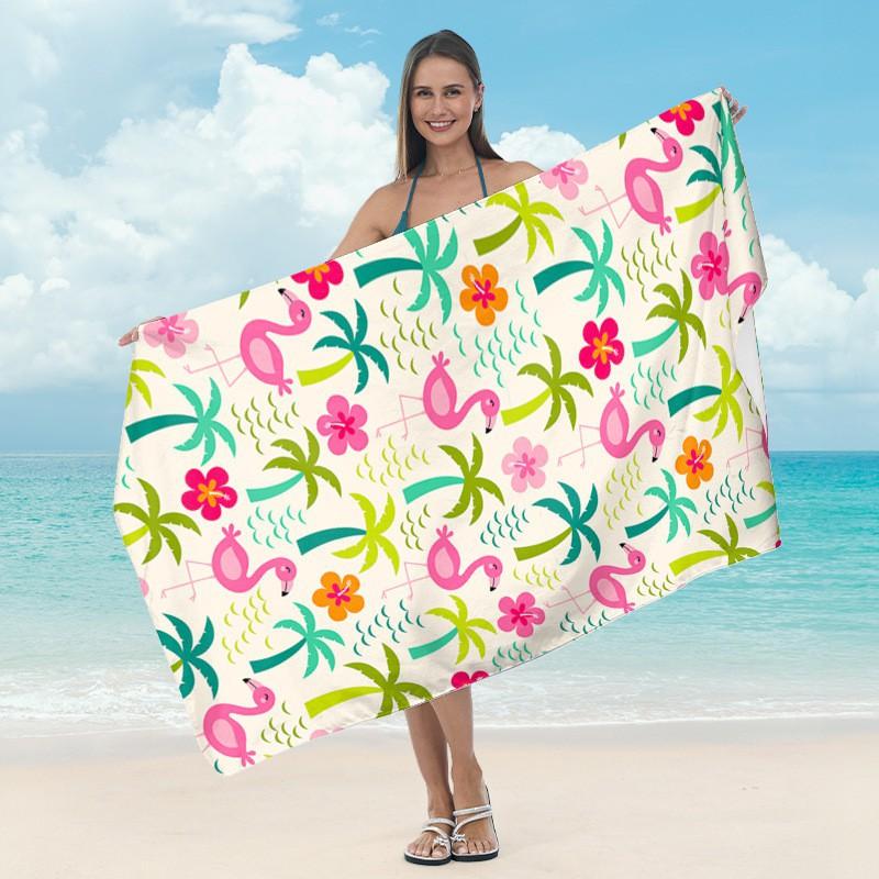 Ultrafine Microfiber Beach Towel Adults Quick-Dry Swim With Digital Print Lightweight Absorbent Bath Pool Sea Travel Yoga