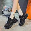 Starry Rhinestones Thick-soled Dad Shoes for Women Autumn and Winter Heavy-duty Hot Rhinestone Sports Shoes for Women