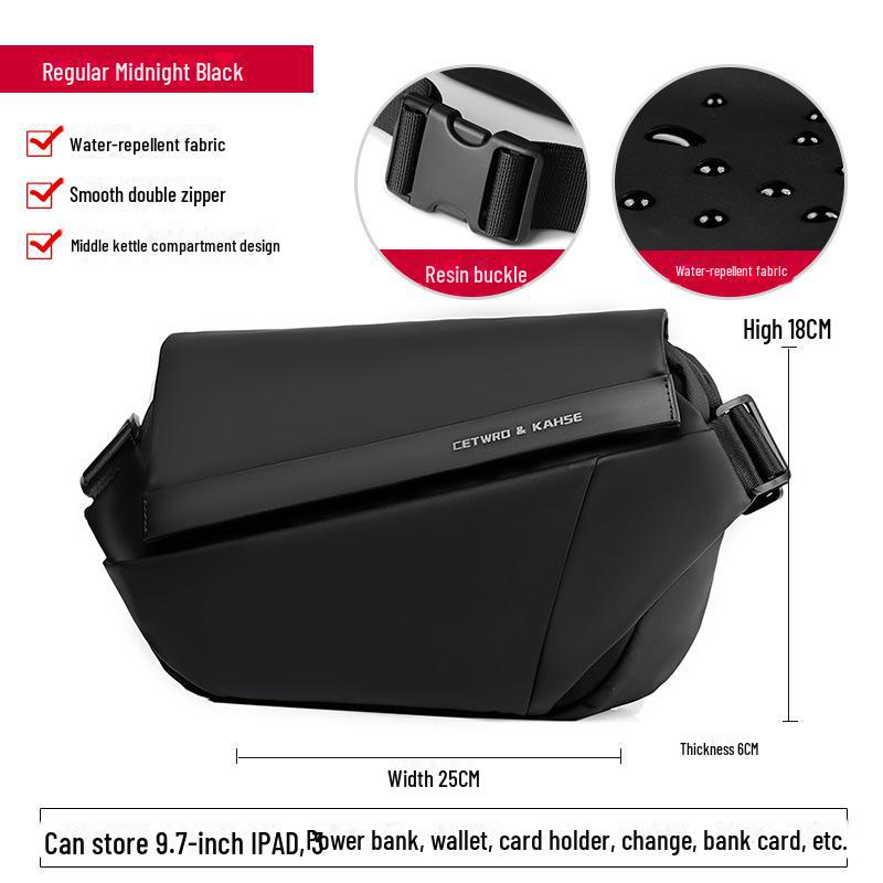 Мужская функциональная велосипедная сумка на грудь: Повседневный мессенджер для телефона, ключей и многого другого