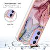 For Samsung Galaxy A16 5G/Galaxy A16 4G TPU Case Marble Pattern 2.0mm Electroplating Phone Back Cover