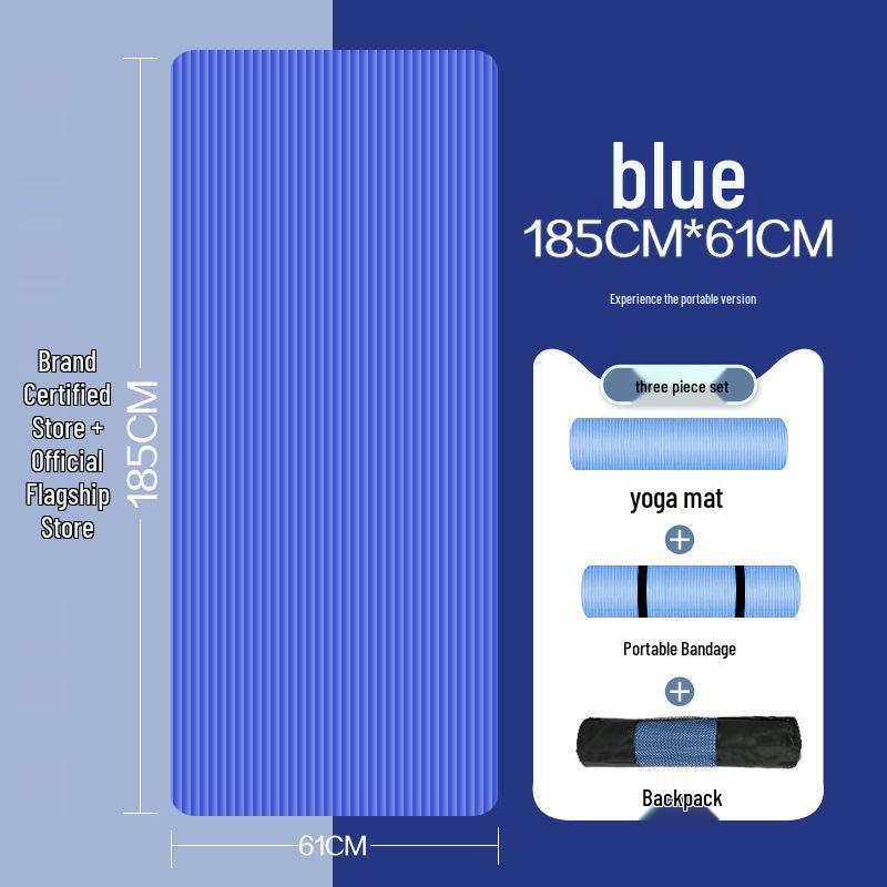Утолщенный и Экстра-Большой Коврик для Йоги для Начинающих - Унисекс Коврик для Домашних Тренировок