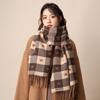 Star Moon Dolphin Bone Winter Atmosphere Plaid Scarf Male and Female Students Warm Versatile Couple Scarf