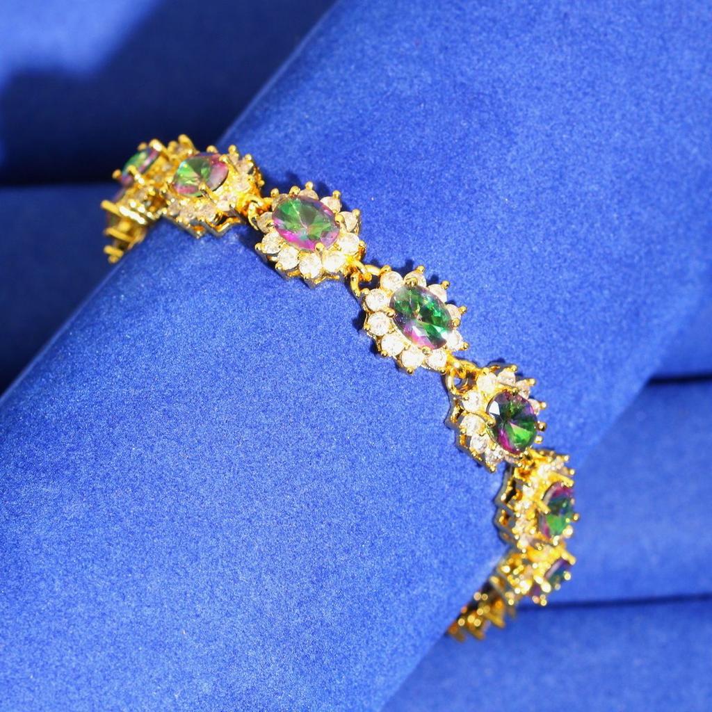 Комплект ожерелья из циркона, комплект сережек из кристаллов, комплект браслета с бриллиантами, комплект колец и цепочек