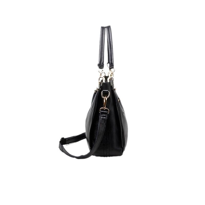 Стильная женская сумка в стиле ретро с мягкой кожаной сумочкой, женская сумка через плечо большой вместимости