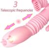 Вибратор с подогревом, телескопический фаллоимитатор, лизание языка, вагинальный массаж, стимуляция женского клитора, мастурбация, вибрация, секс-игрушка для взрослых