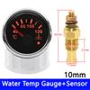 HD 52 мм Универсальный автомобильный датчик температуры воды для лодки с датчиками температуры охлаждающей жидкости, измеритель температуры, красная подсветка с сигнализацией