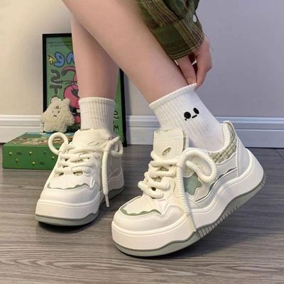 Женская обувь платформа белая обувь 2025 весна и осень новая универсальная маленькая ароматная повседневная обувь для скейтборда оригинальная звезда повседневная обувь женская