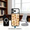 H-Счастливая C-Милая Капибара Мультяшная Чехол для Телефона Магнитный Для iPhone17 16 15 14 13 12 Pro Max Для Magsafe Беспроводная Зарядка Чехол