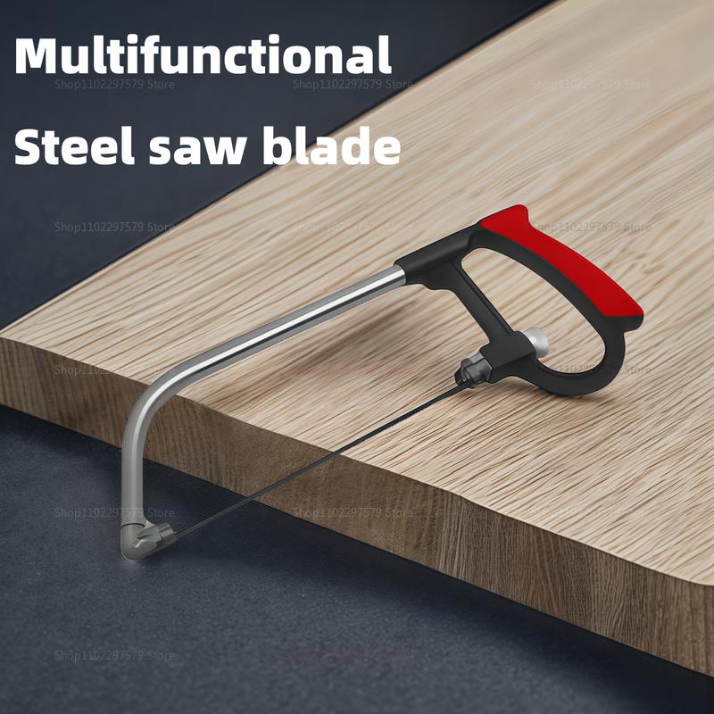 Набор ручных пил 7-в-1 со стальной ножовкой по металлу, дереву, стеклу, включает 6 полотен, идеально подходит для DIY, деревообработки, рукоделия и дома