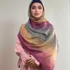 Muslim Tie-Dye Cotton Rayon Modal Hijab Long Scarf Islam Hijabs for Women's Turbans Soft Lightweight Head Wrap Scarf