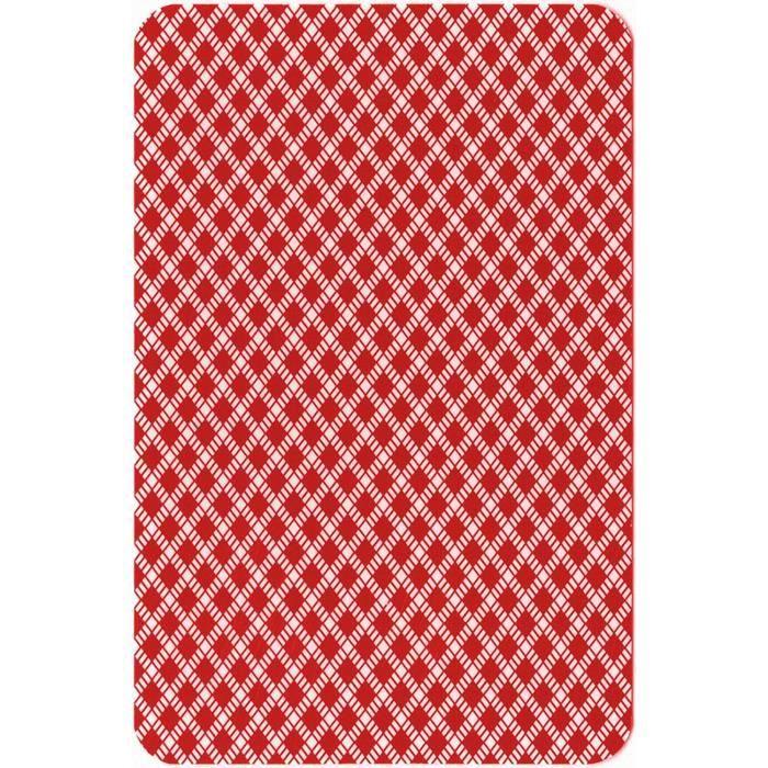 FRANCE CARTES - Jeu de 54 Cartes - Gauloise Rouge - Lot de 3 - Cartonnées Plastifiées