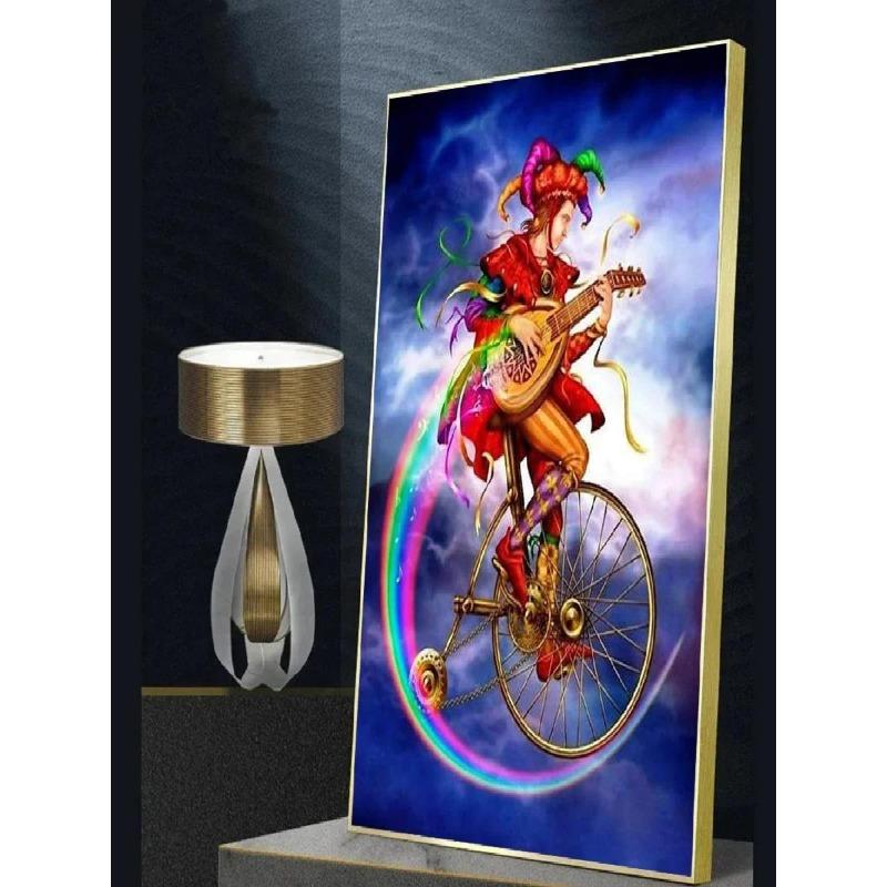 Яркий цирковой клоун холст настенное искусство игривый Джокер акробатика плакат принты для гостиной игровой площадки декор