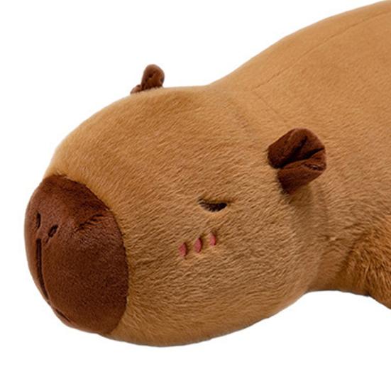 Плюшевая игрушка Мультяшное животное Капибара Форма Подушка с набивкой из ПП хлопка Обнимательный дизайн Успокаивающая плюшевая кукла