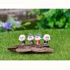 4pcs/set Mini Grandpa Grandma and Son Together Moss Micro Landscape Accessories  Doll Combination  DIY Ornaments