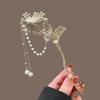 Exquisite New Chinese Style Butterfly Tassel Hairpin Antique Style Rhinestones Pearl Hair Stick Decor Women's Hair Accessories