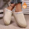 Fashion Women Baotou  Slippers 2025 Cotton Platform Slides Women House Fashion Winter Shoes Ladies Home Casual Large Size Slippers Women