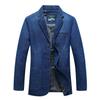 2023 Men 'S New Clothes Three -Button Denim Blazer Casual Loose Youth Solid Color Denim Blazers