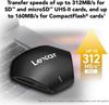 Lexar Оригинальный картридер 3 в 1 Card Reader USB 3.2 для карт памяти SD Micro SD TF CF Картридер для карт памяти SD Поддерживает карты SD, TF и CF
