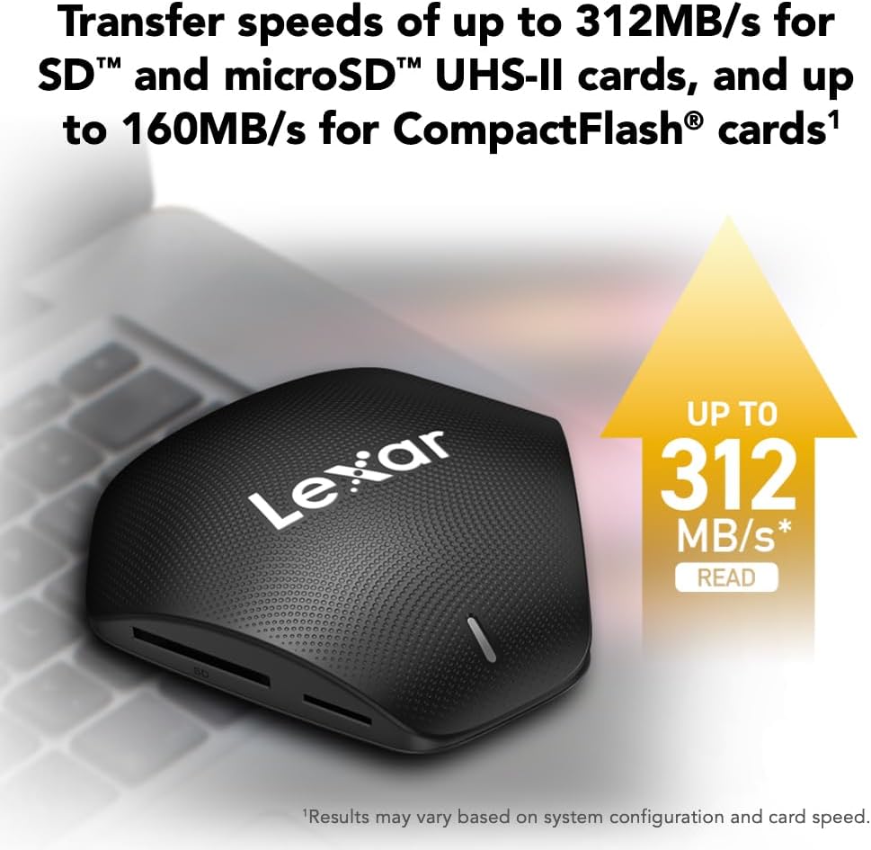 Lexar Оригинальный картридер 3 в 1 Card Reader USB 3.2 для карт памяти SD Micro SD TF CF Картридер для карт памяти SD Поддерживает карты SD, TF и CF