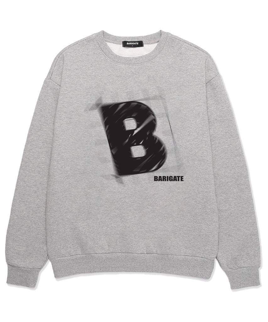 Baligeiteu B # Свитшот оверсайз (Bls024) Меланж серый (Тип)