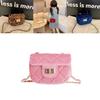 Stylish Velvet Mini Chain Shoulder Bag For Children Perfect For Daily Wear