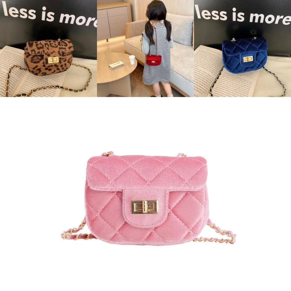 Stylish Velvet Mini Chain Shoulder Bag For Children Perfect For Daily Wear