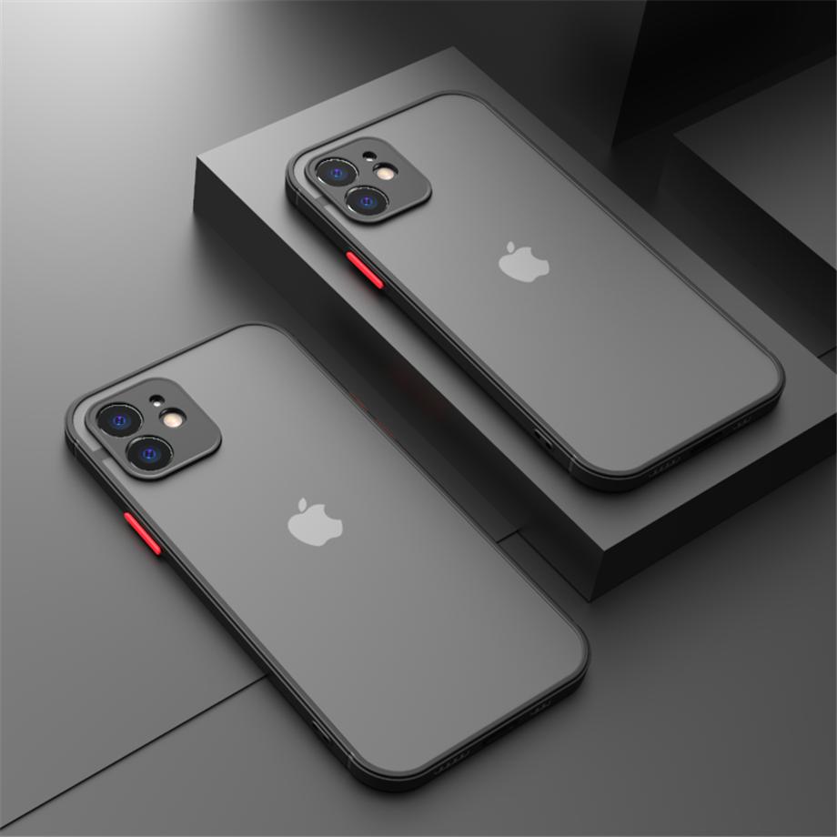Роскошный противоударный матовый чехол для iPhone 11 12 13 14 15 Pro Max XR XS X 7 8 Plus SE Mini силиконовый бампер прозрачный чехол