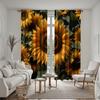 2 шт. зеленых листьев HD оттеняют занавески с подсолнухами. Желтые шторы с цифровой печатью, стиль украшения дома, гостиная.