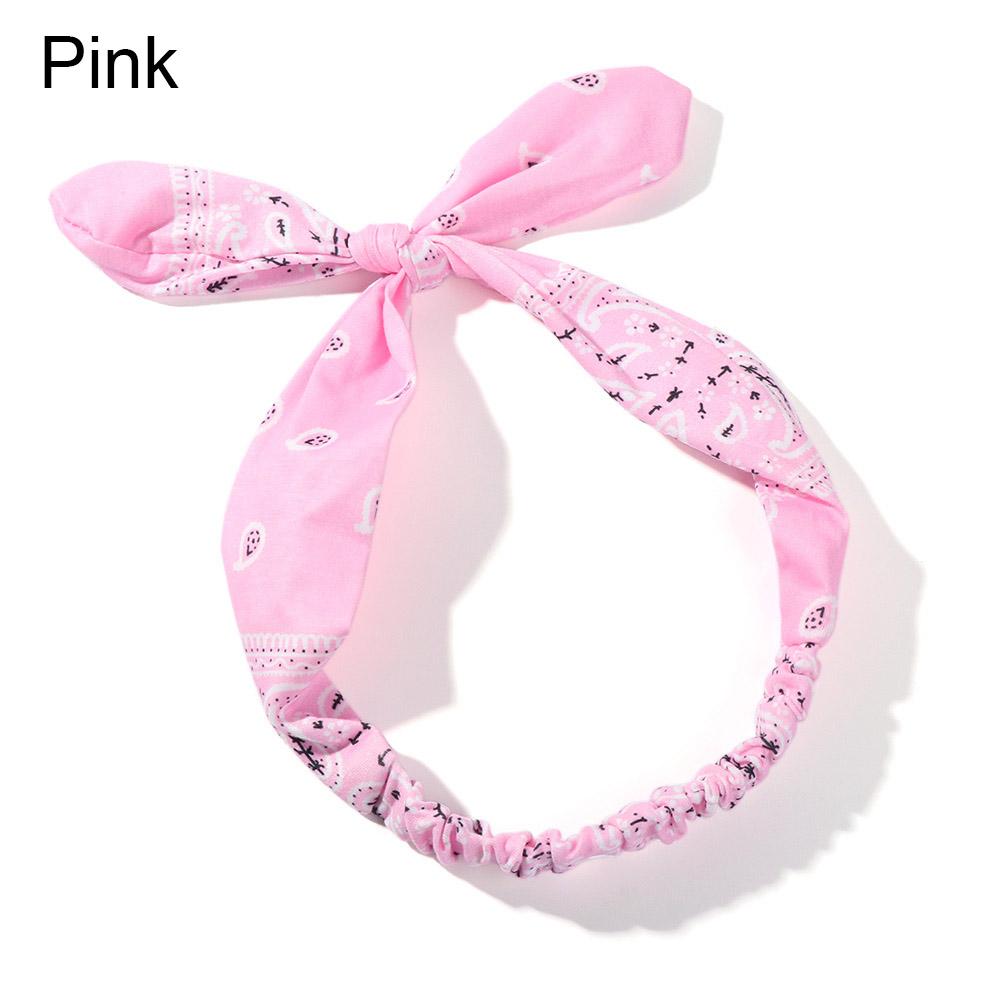 Аксессуары для волос Эластичные повязки на голову с принтом и перекрестным узлом Банданы Ободки Резинки для волос для девочек