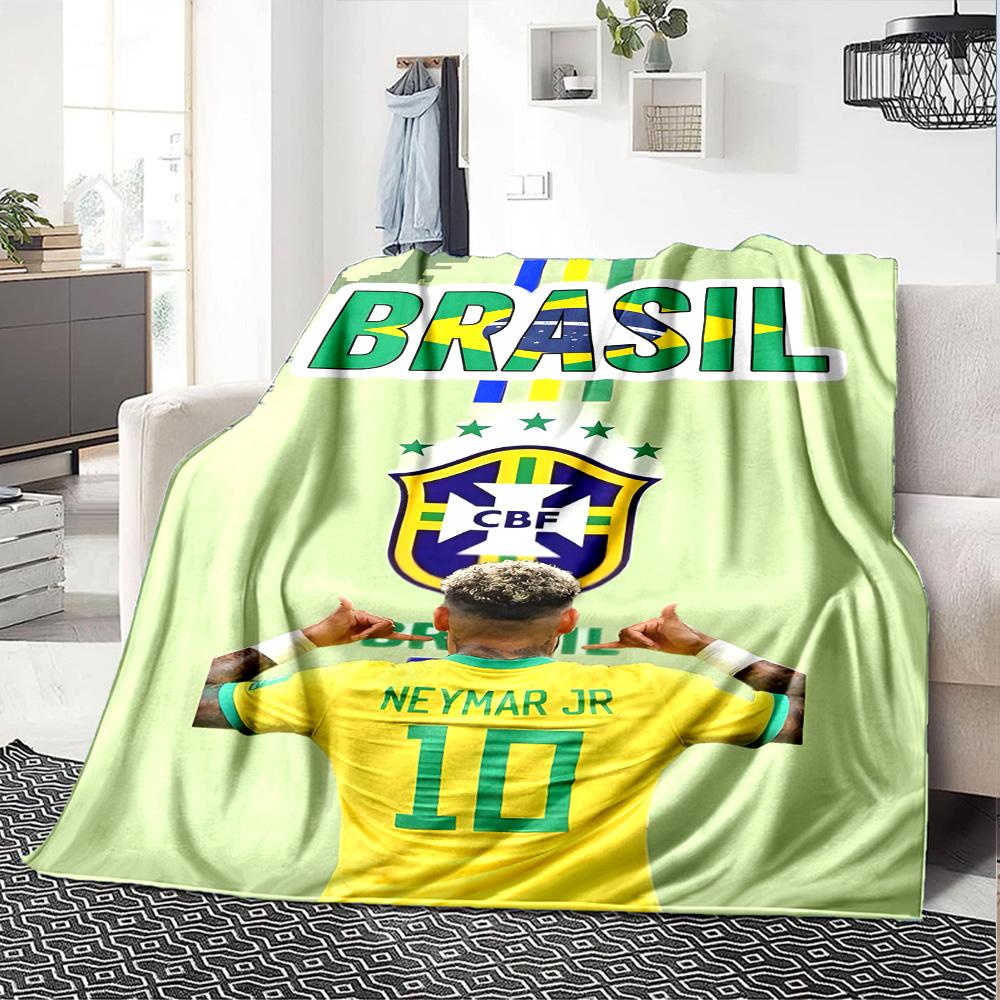 1pc Neymar15 Blanket, Gift, for Men and Women, Soft Blanket, Good for Sofa Bed Couch Travel, Lightweight Flannel Blanket