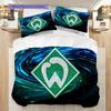 SV Werder Bremen Pattern Bedding Quilt Set Quilt Cover Pillowcase Home Decoration Birthday Gift (1 * duvet cover + 2 * pillowcase, without core)