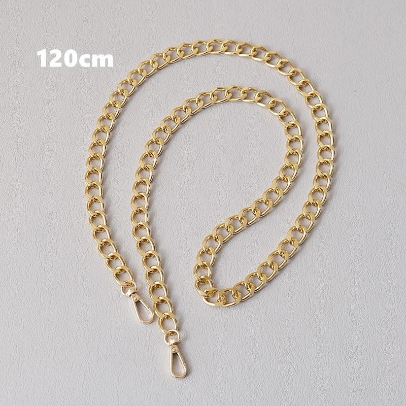 New Fashion Woman Handbag Accessory Chains Luxury Solid Gold Metal Bag Chain Strap Women Cute Clutch Shoulder Purse Accessory
